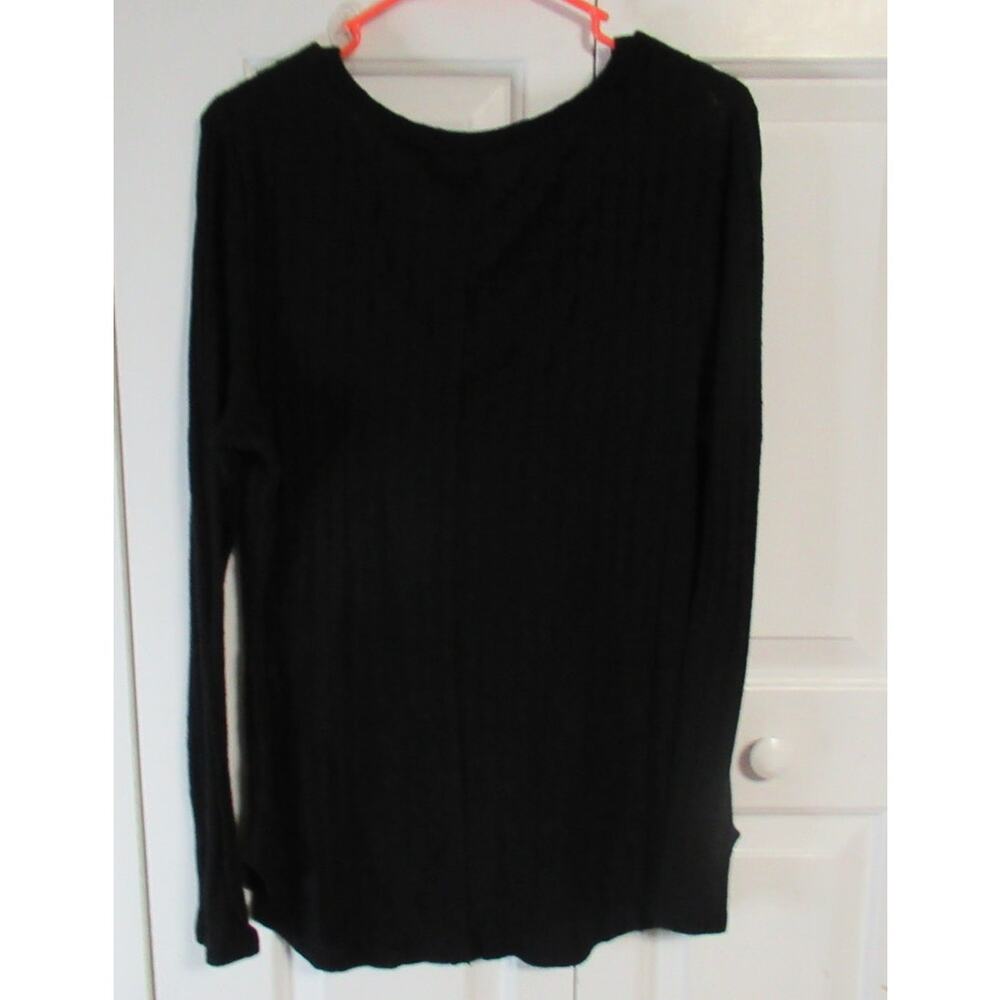 No Boundaries Black Ribbed Long Sleeve Shirt